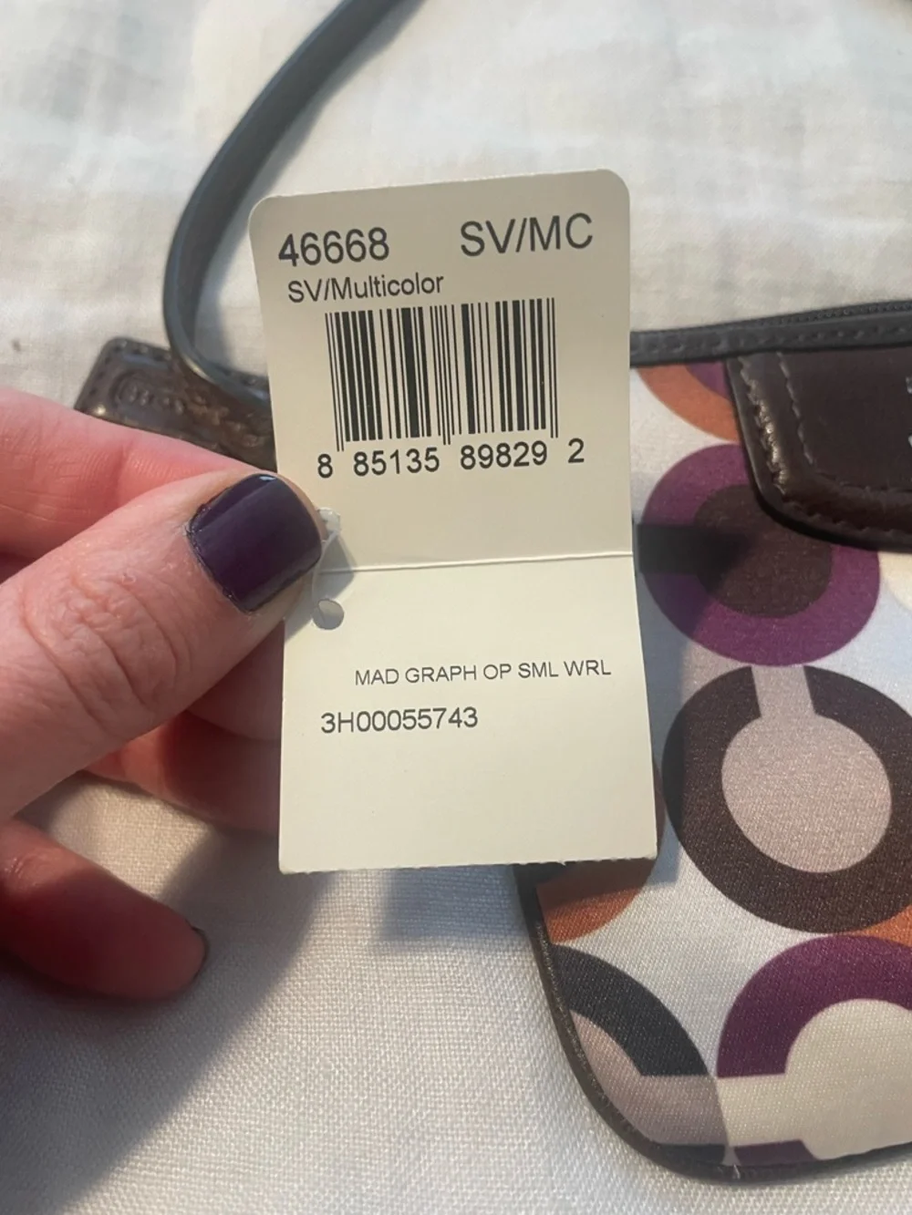 NWT Coach Madison Multicolor Signature C Wristlet Coin Purse - Picture 7 of 8